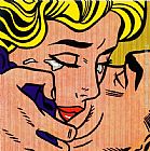Roy Lichtenstein Kiss V painting